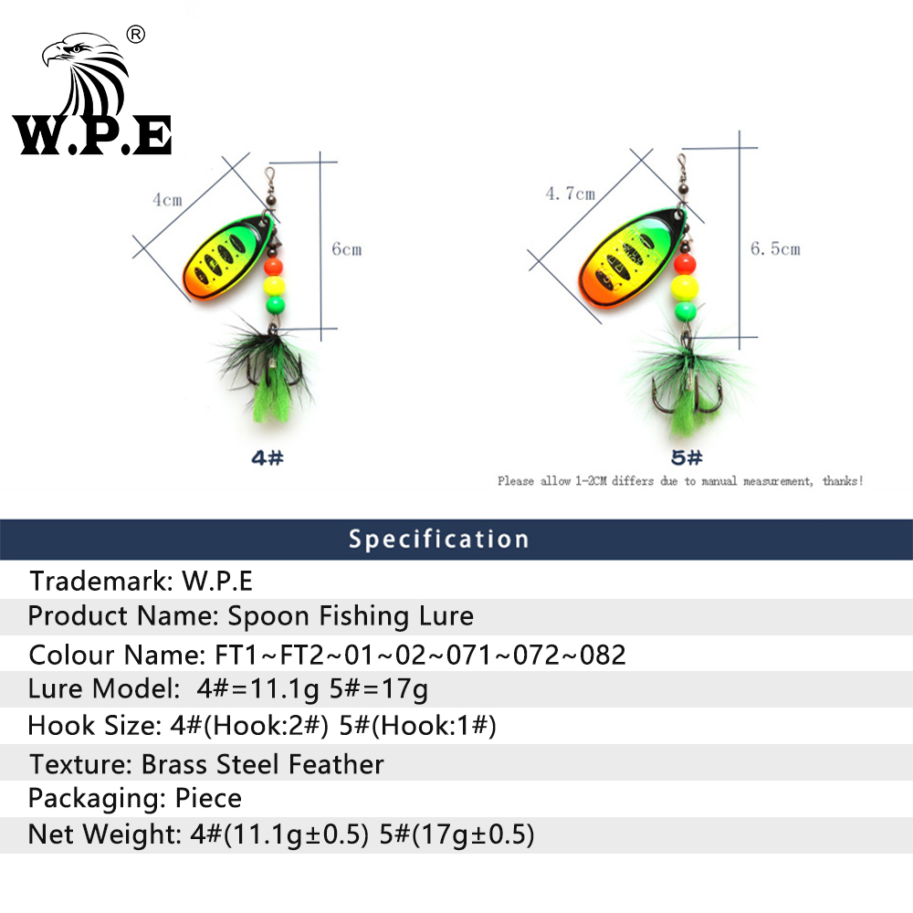 W.P.E yepyeni kaşık yem 1 adet - Fishing Equipment Brands incelemesi ve fiyatı